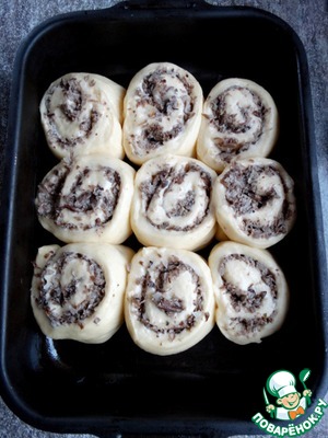 Булочки с грибами под сырной глазурью Булочки с грибами под сырной глазурью