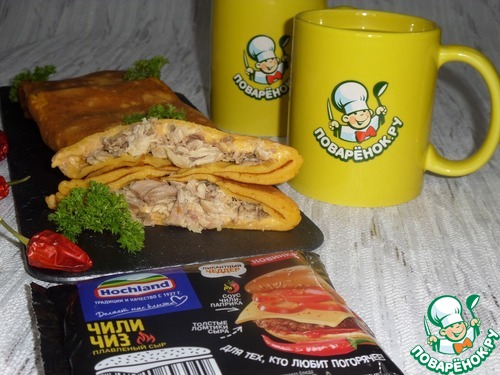 Тыквенные блины с мясом и сыром Тыквенные блины с мясом и сыром