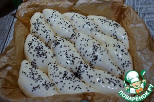 Разборный пирог с сосисками и овощами