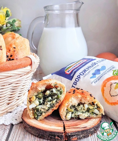 Пирожки с яйцом и зеленью