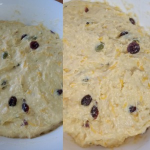 Булочки тыквенные с кукурузной полентой и клюквой