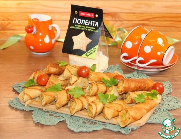 Блины из поленты с картофельной начинкой