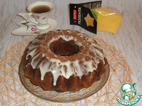 Шоколадно-тыквенный кекс с полентой