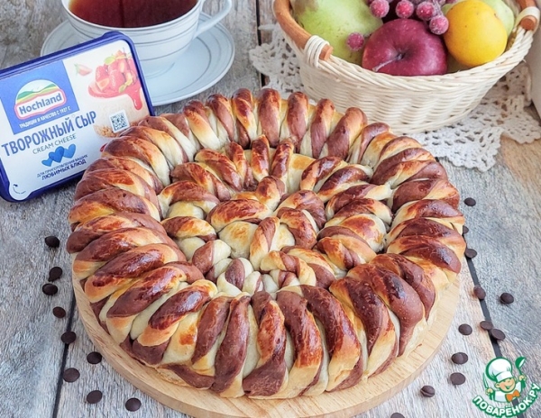 Пирог с творожным сыром и клюквой Пирог с творожным сыром и клюквой