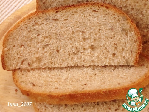 Серый хлеб с семечками на кефире