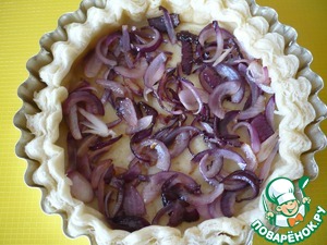 Слоеный пирог с беконом и ветчиной