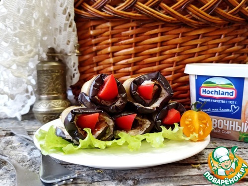 Баклажаны, запеченные с плавленым сыром