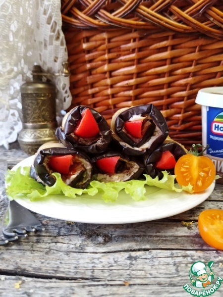 Баклажаны, запеченные с плавленым сыром