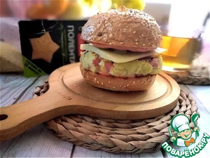 Бургер с чечевично-злаковой "котлетой"