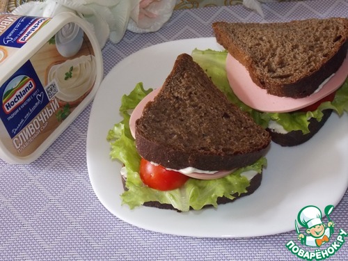 Бутерброд "Бородинский" с сыром Бутерброд "Бородинский" с сыром