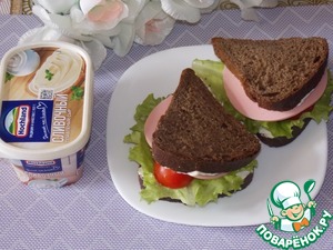 Бутерброд "Бородинский" с сыром Бутерброд "Бородинский" с сыром