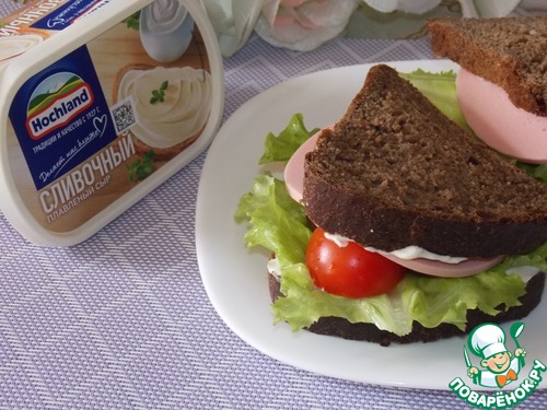 Бутерброд "Бородинский" с сыром Бутерброд "Бородинский" с сыром