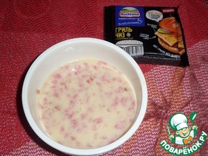 Бутерброд с яичным блином и сыром