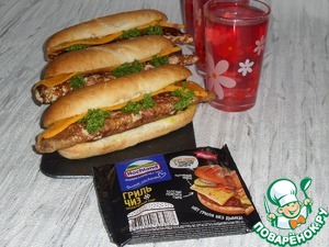 Бутерброд с яичным блином и сыром