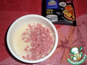 Бутерброд с яичным блином и сыром