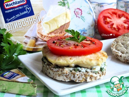 Бутерброд с котлетой на хлебце Бутерброд с котлетой на хлебце