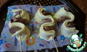 Сердечки индейки в слоёном тесте