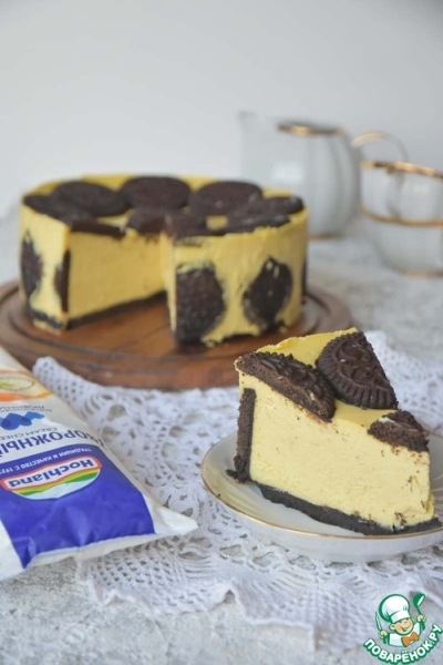 Чизкейк с шоколадным печеньем