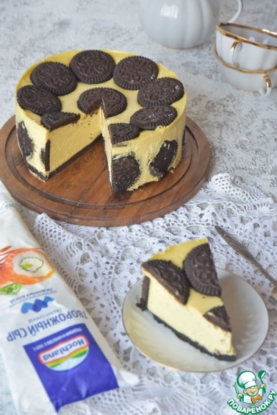 Чизкейк с шоколадным печеньем