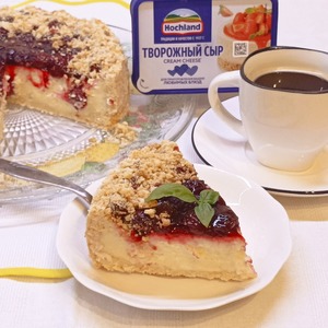 Творожно-ванильный пирог с вишней Творожно-ванильный пирог с вишней