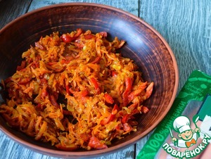 Разборный пирог с сосисками и овощами