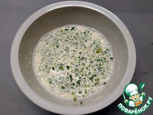 Блины с зелёным луком и рыбной начинкой Блины с зелёным луком и рыбной начинкой