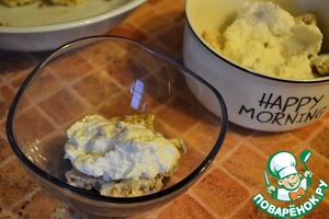 Десерт из хлебцев и винограда Десерт из хлебцев и винограда