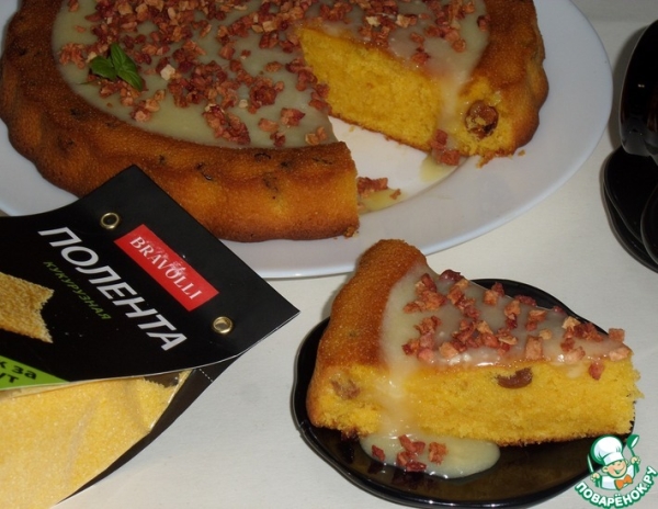 Кукурузно-тыквенный кекс с изюмом