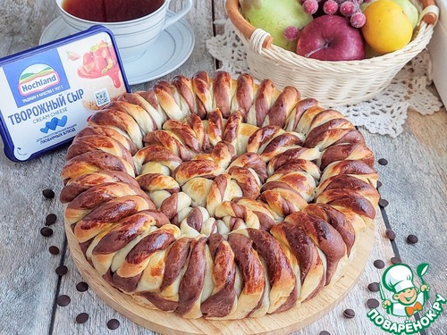 Пирог с творожным сыром и клюквой Пирог с творожным сыром и клюквой