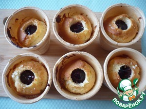 Капкейки в вафельных стаканчиках "Нетающее мороженое"