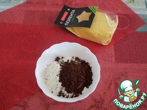 Шоколадно-тыквенный кекс с полентой