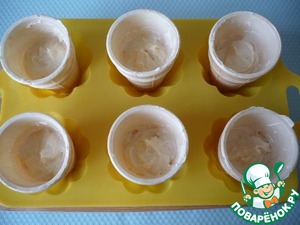 Капкейки в вафельных стаканчиках "Нетающее мороженое"