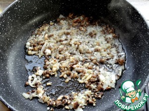 Фаршированные шампиньоны с полентой