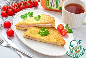 Французский сэндвич с колбасой