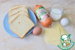 Французский сэндвич с колбасой