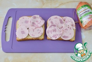 Французский сэндвич с колбасой