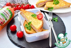 Французский сэндвич с колбасой