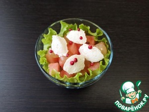 Фруктовый салат с творожным сыром