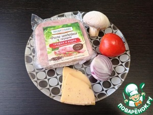 Горячий бутерброд с индейкой и шампиньонами Горячий бутерброд с индейкой и шампиньонами