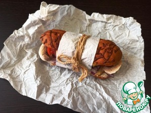 Горячий бутерброд с индейкой и шампиньонами Горячий бутерброд с индейкой и шампиньонами