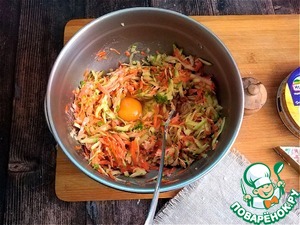 Горячий бутерброд с кабачком и морковью