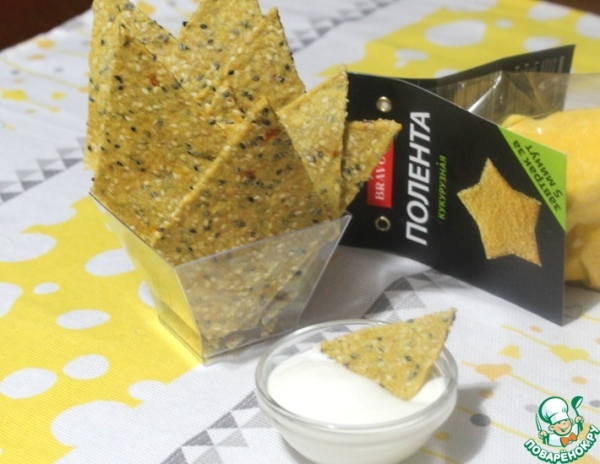 Хрустящие крекеры из поленты и кунжута Хрустящие крекеры из поленты и кунжута