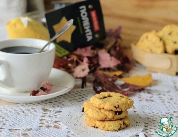 Итальянское кукурузное печенье с вяленой клюквой Итальянское кукурузное печенье с вяленой клюквой