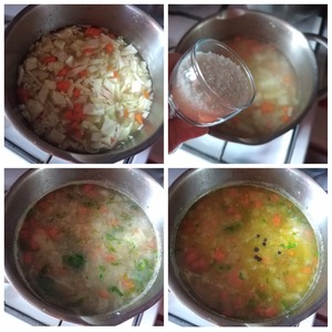 Капустный суп с рисовой полентой Капустный суп с рисовой полентой