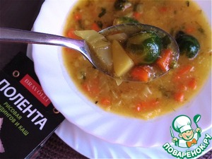 Капустный суп с рисовой полентой Капустный суп с рисовой полентой