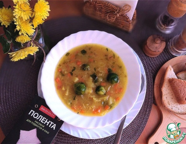 Капустный суп с рисовой полентой Капустный суп с рисовой полентой