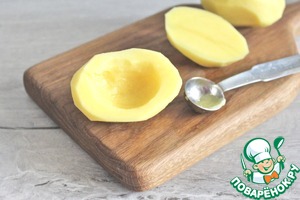 Картофель, фаршированный мясом и сыром