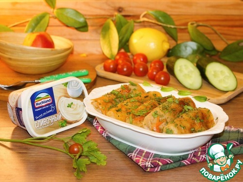 Классические голубцы с сырным соусом
