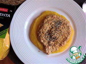 Кукурузная полента с рыбным рийетом Кукурузная полента с рыбным рийетом