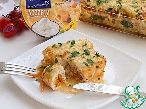 Куриные рулетики "Сытный ужин" Куриные рулетики "Сытный ужин"